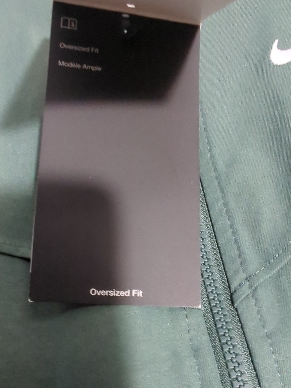 Nike Kids Green Full-Zip Raincoat with White Swoosh - Picture 5 of 6